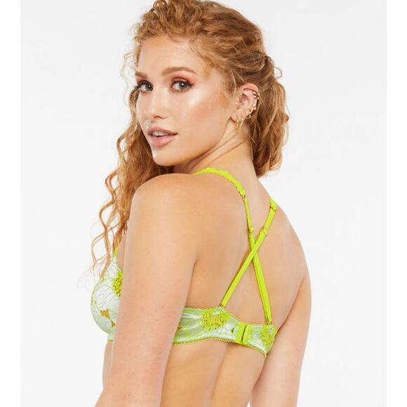 Savage X Fenty Perfect Poppy Lace Bralette Seashell Blue Women's Size Large - Picture 8 of 8